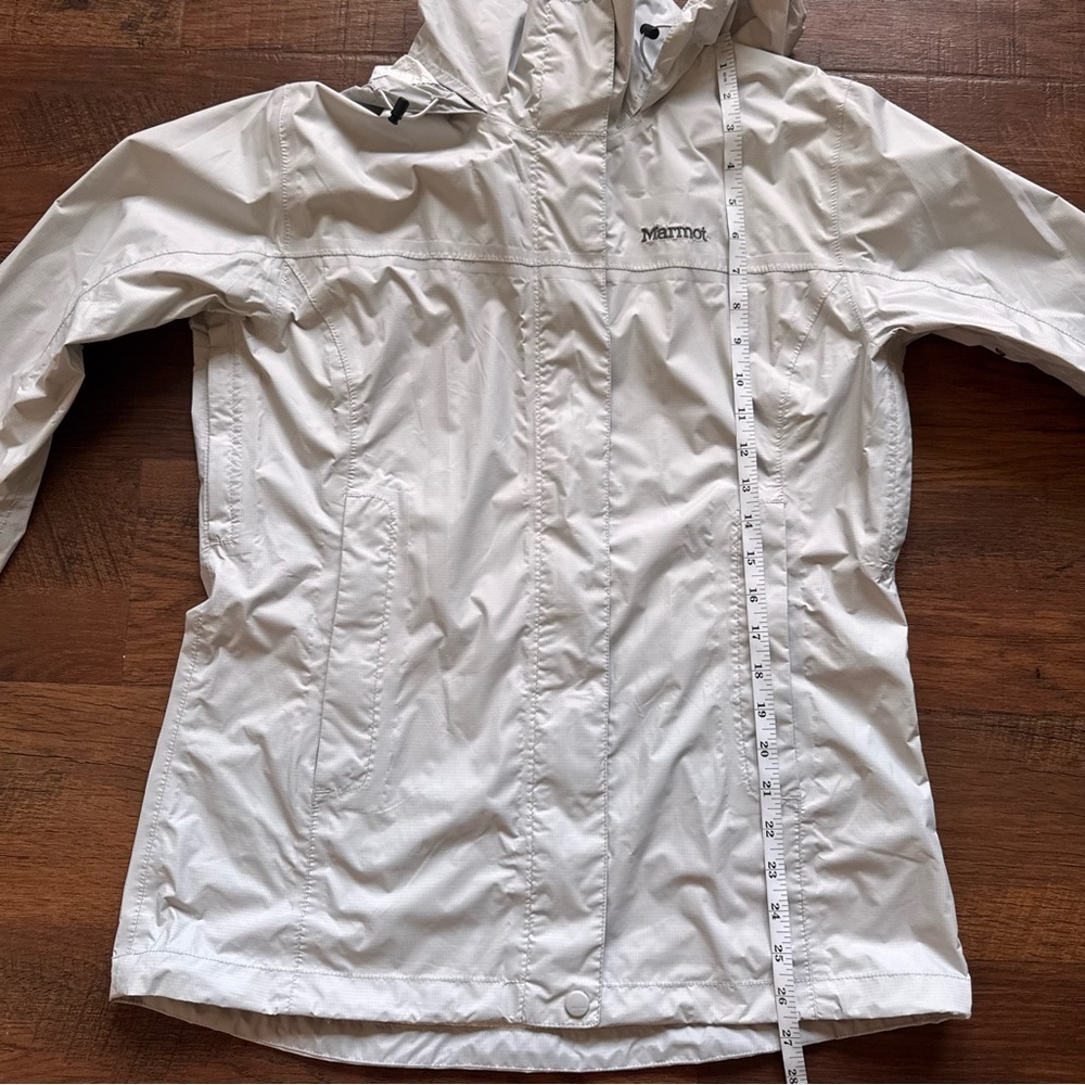 NWOT Marmot G46200 PreCip Women's Light Gray Hooded Rain Jacket Medium Vapor - Picture 15 of 16